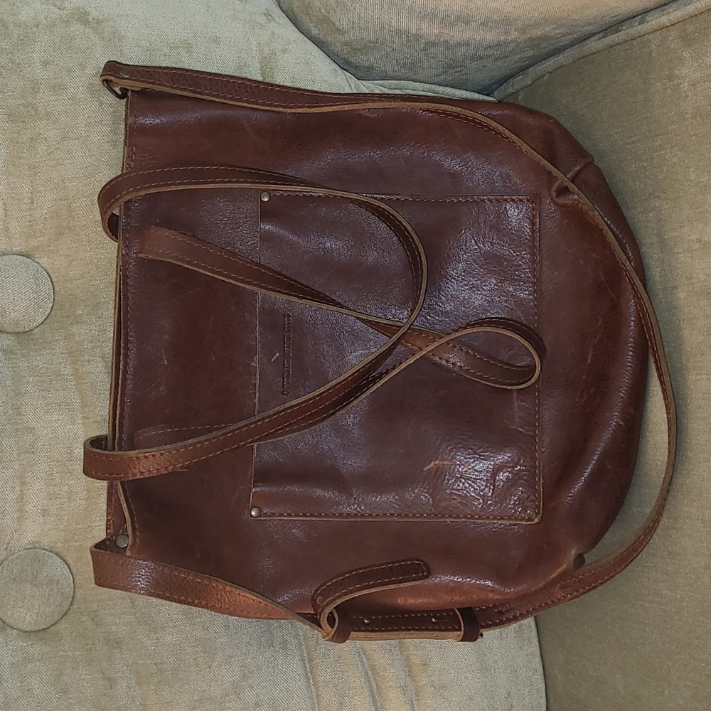 Portland Leather Company Crossbody Tote w/ Zipper Top
